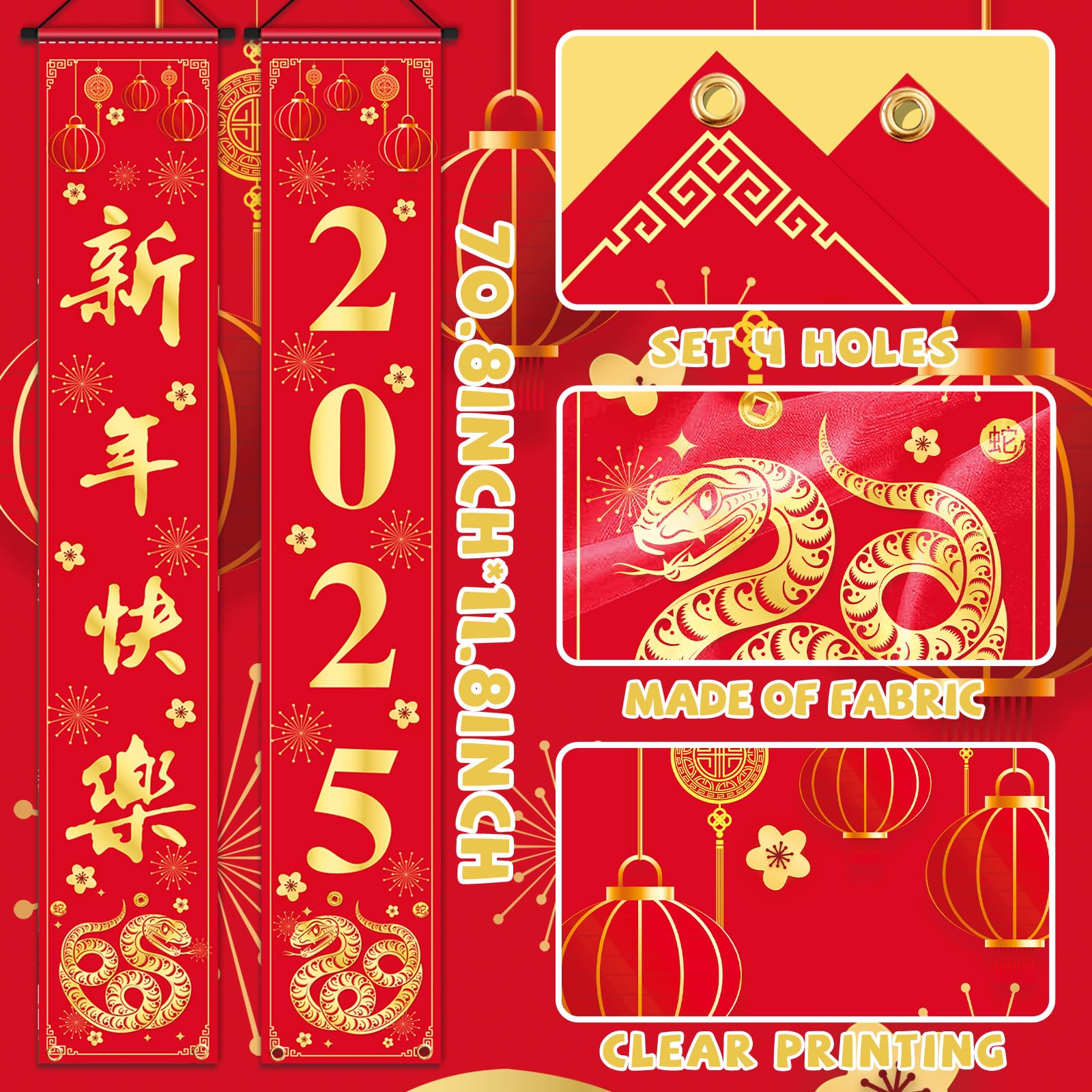Amazon.com: Chinese New Year Decorations 2025, Happy New Year